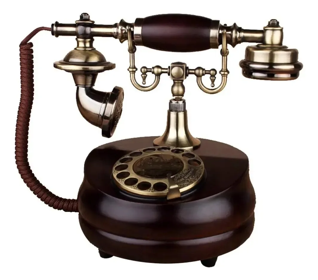 Assento telefônico fixo Igzvmbo Retro European Vintage Antique Creative