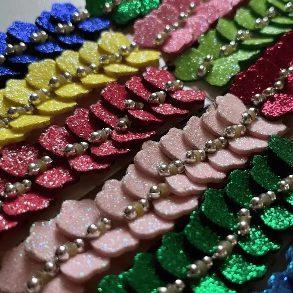 Laços Pet Para Penteado 60 Unidades Laço Glitter Tamanho P