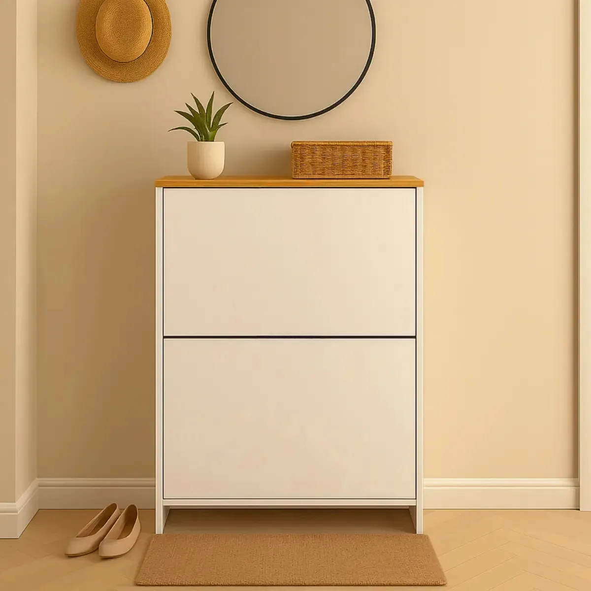 Sapateira Com 4 Prateleiras Mdf Porta Calçados Sapatos Tenis Marrom