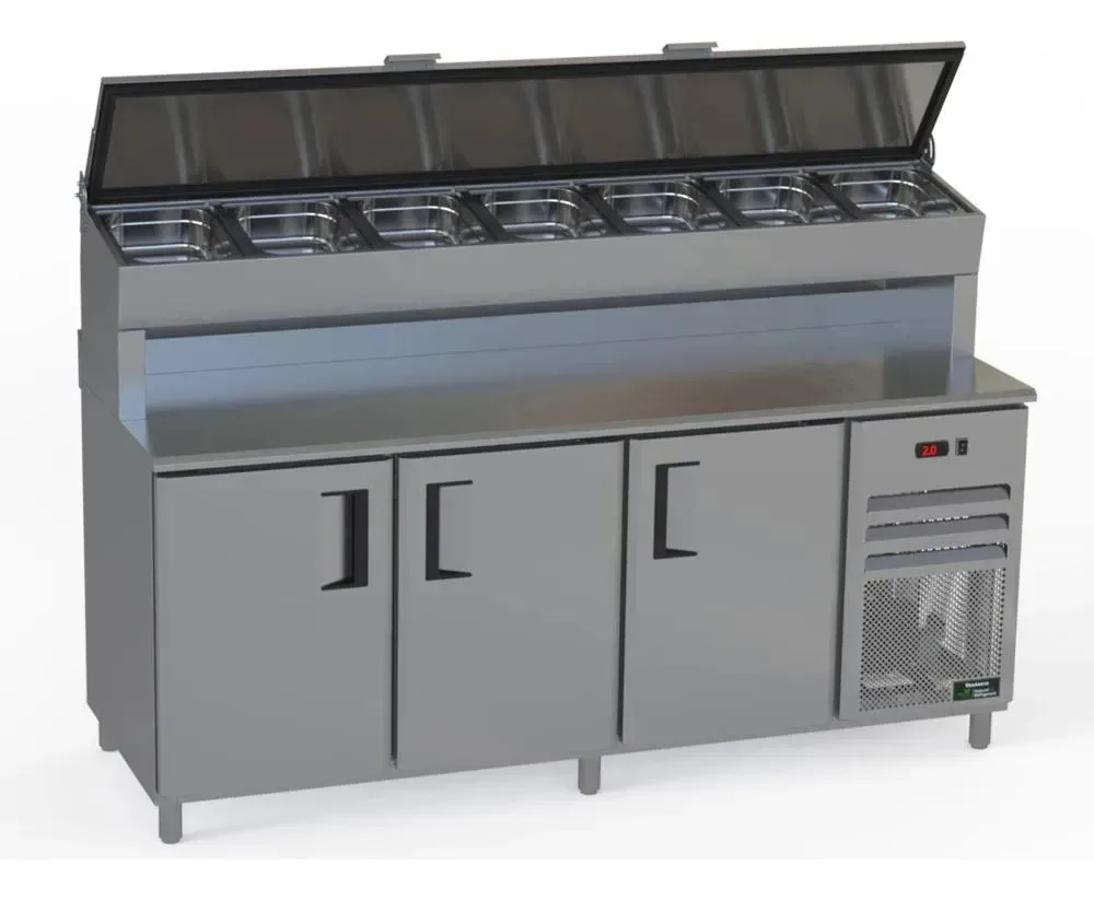 Balcão Condimentador Refrigerado Venâncio 200cm Prime