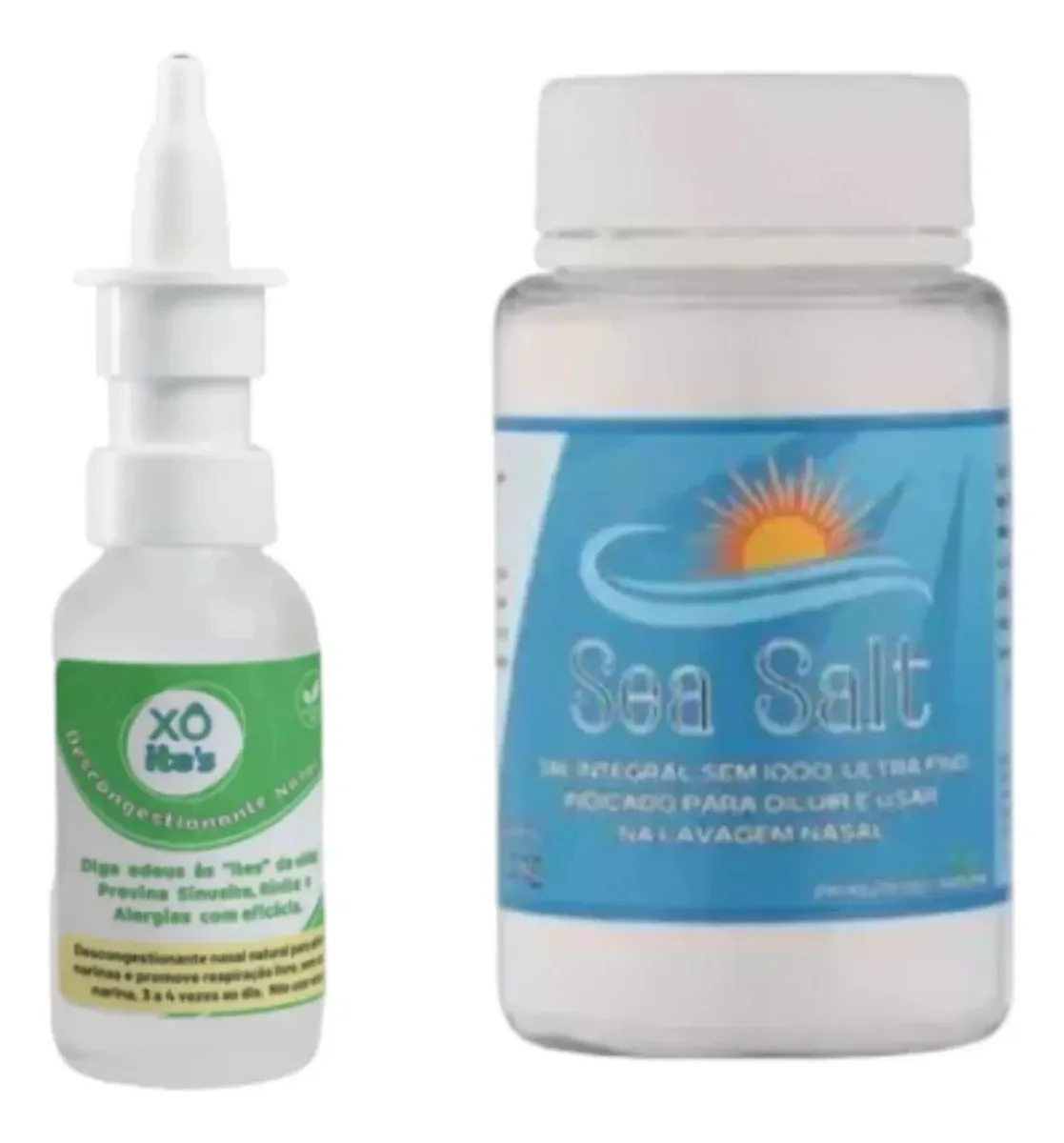 Descongestionante Spray 20ml + Soro Fisiológico Nasal 100g Branco