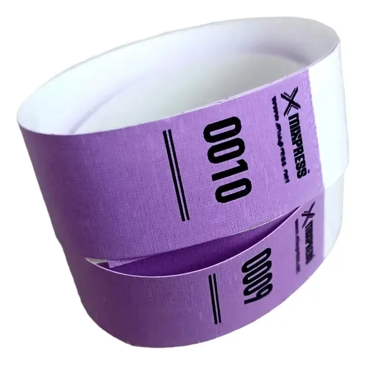 150 Pulseiras Nylon Numerada Prova D'água Identificação Cor Lilás