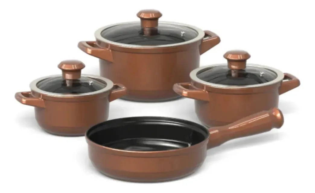 Jogo De Panelas Duo 4 Pcs - Cobre