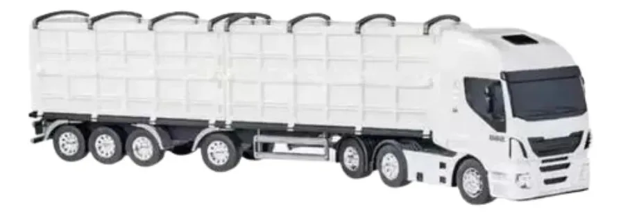 Caminhão Iveco Graneleiro em Miniatura 1:32 Brinquedo Infantil Branco