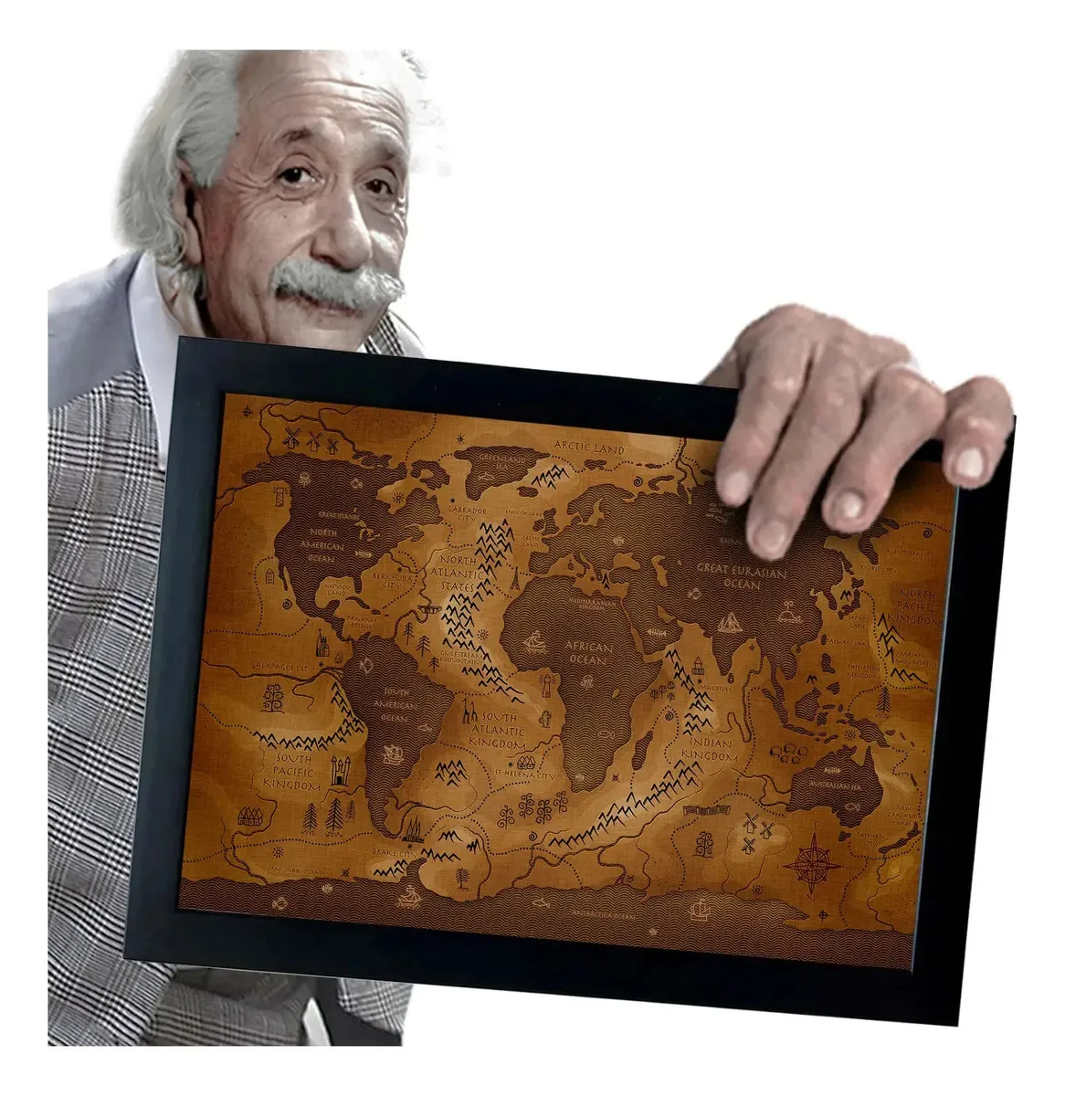 Quadro E Moldura Mapas Antigos Mapa Mundi Antigo 30x21cm Cor Mapa Mundi Antigo 10 Armação Mais Imagens na opção "COR"