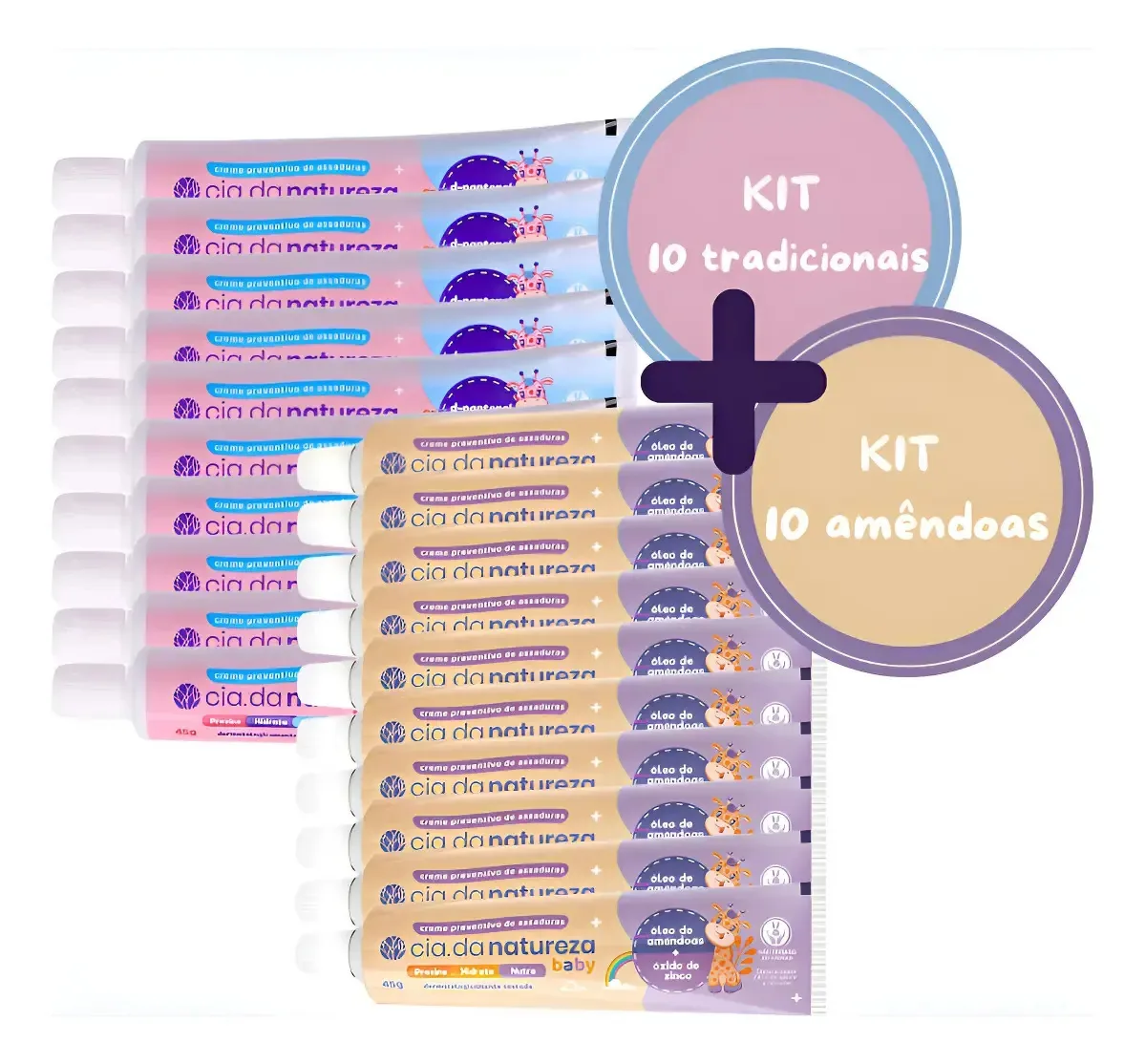 Kit C/20 Pomada Assadura 10xtradicional + 10xóleo Amêndoas