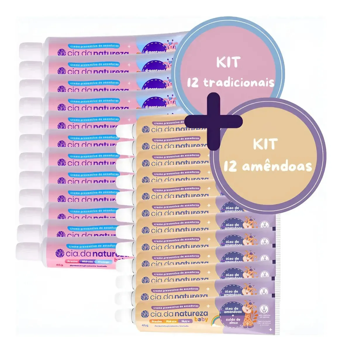 Kit C/24 Pomada Assaduras - 12xtradicional+12xóleo Amêndoas