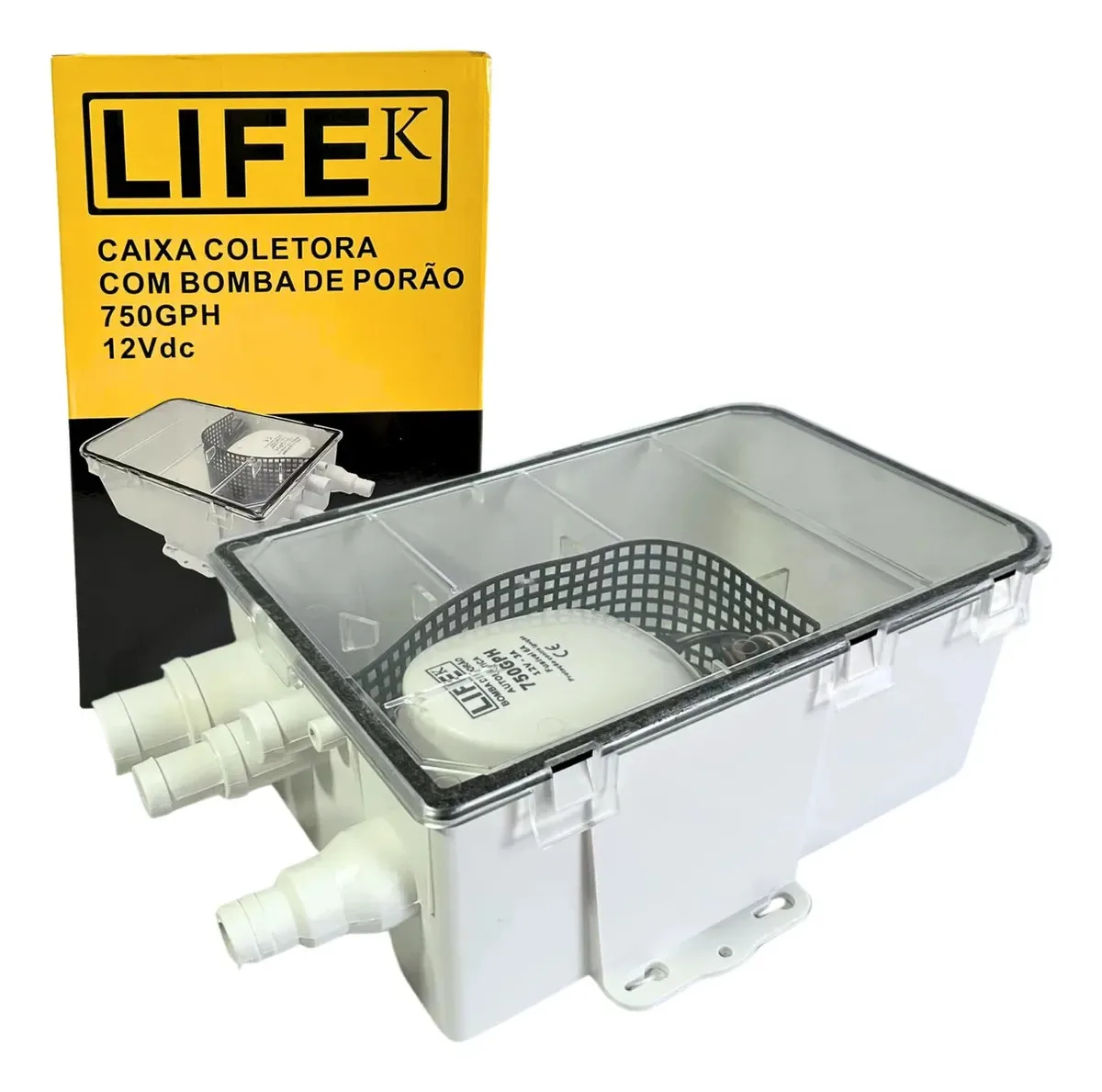 Caixa Coletora Bomba 750gph Lifek 12v
