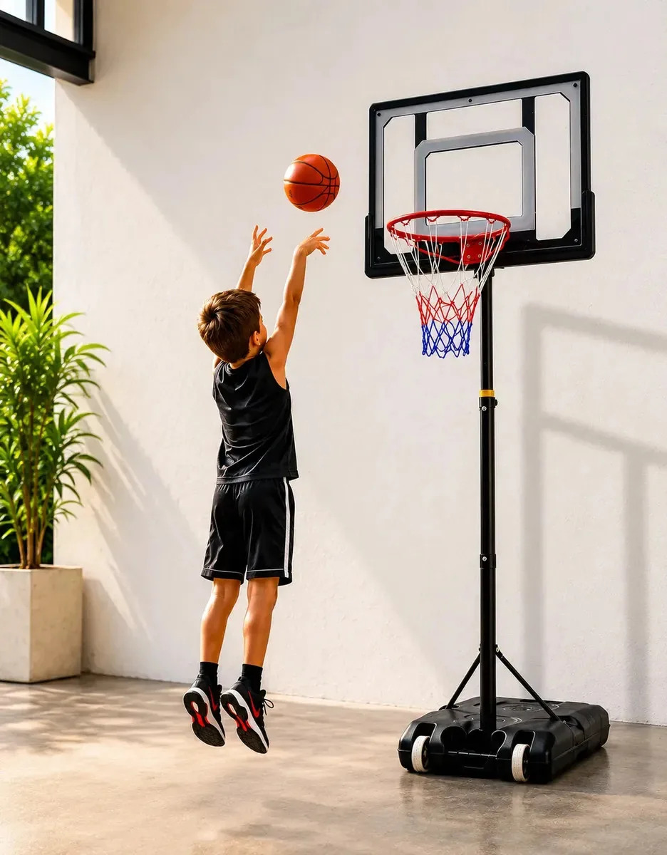 Cesta De Basquete Portátil Ajustável Base 2,10m Infantil