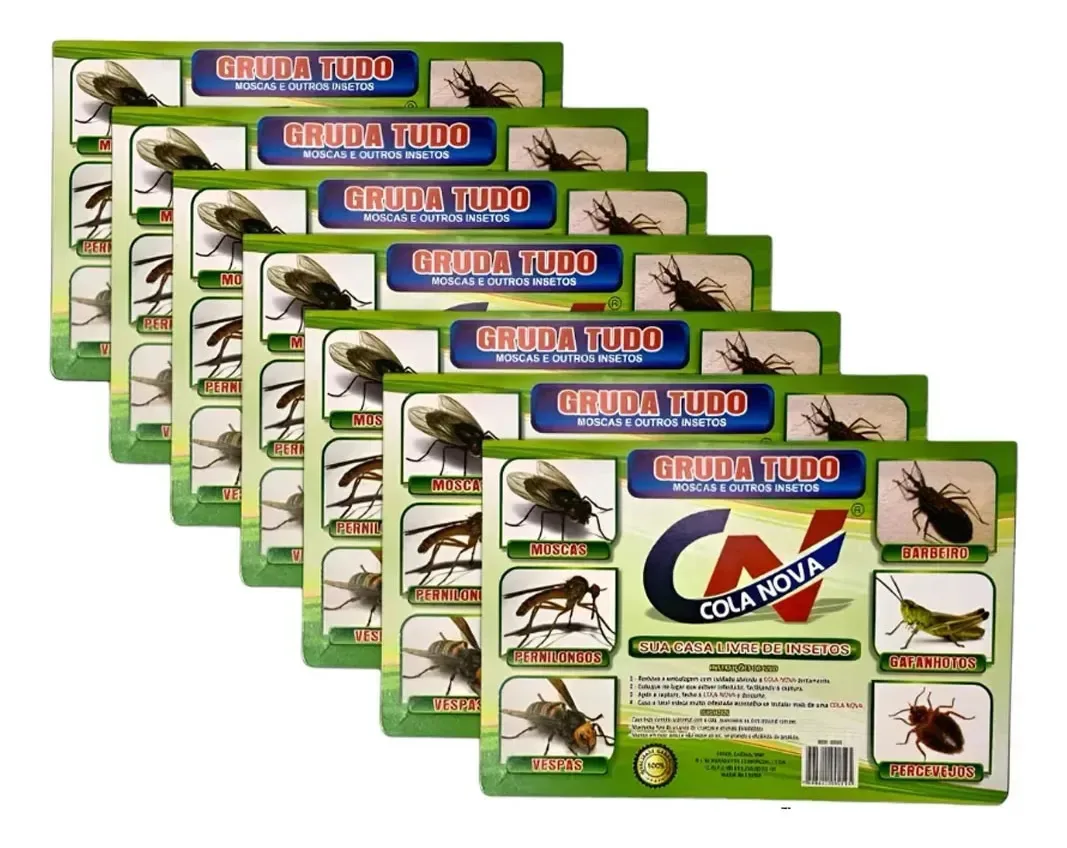 Kit 10 Cola Pega Mosca Armadilha P/ Moscas E Insetos Secob