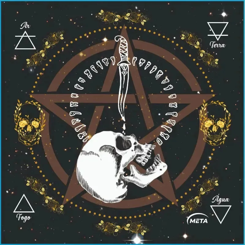 A Legítima Toalha Tarot Negro Jogos Cartas 70x70cm Preto