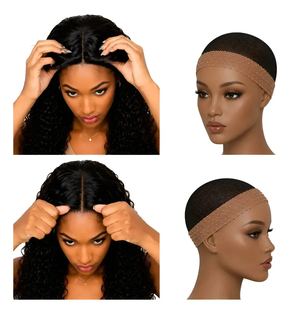 Hair Grip Faixa De Silicone Para Fixar Wig Perucas Lace Marrom M
