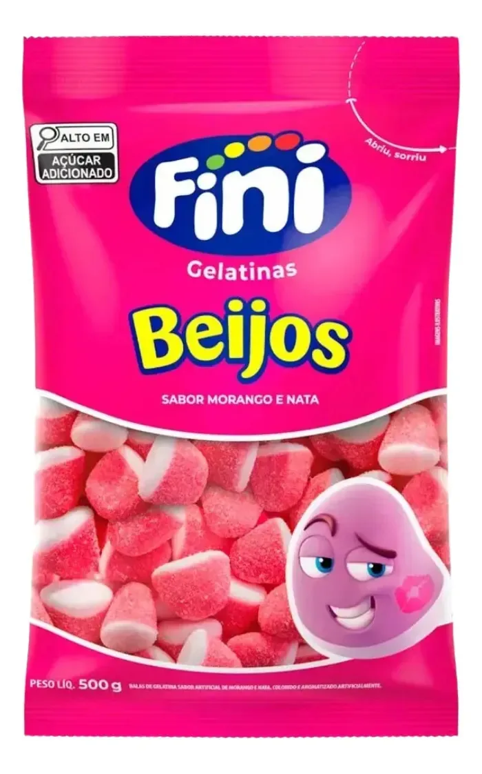 GELATINA Fini Doces para Festas e Sobremesas morango com gelatina morango 500 g