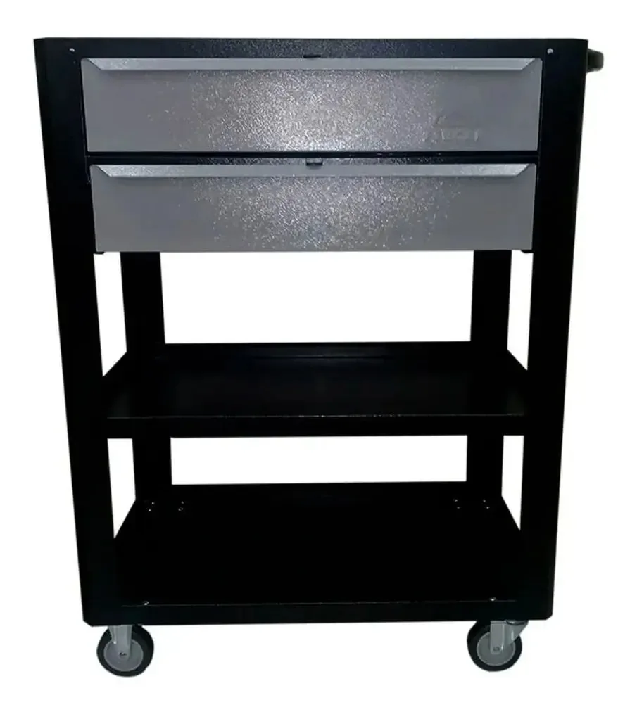 Carro Porta Ferramentas Soldado Com 2 Gavetas Preto Ref 03 F