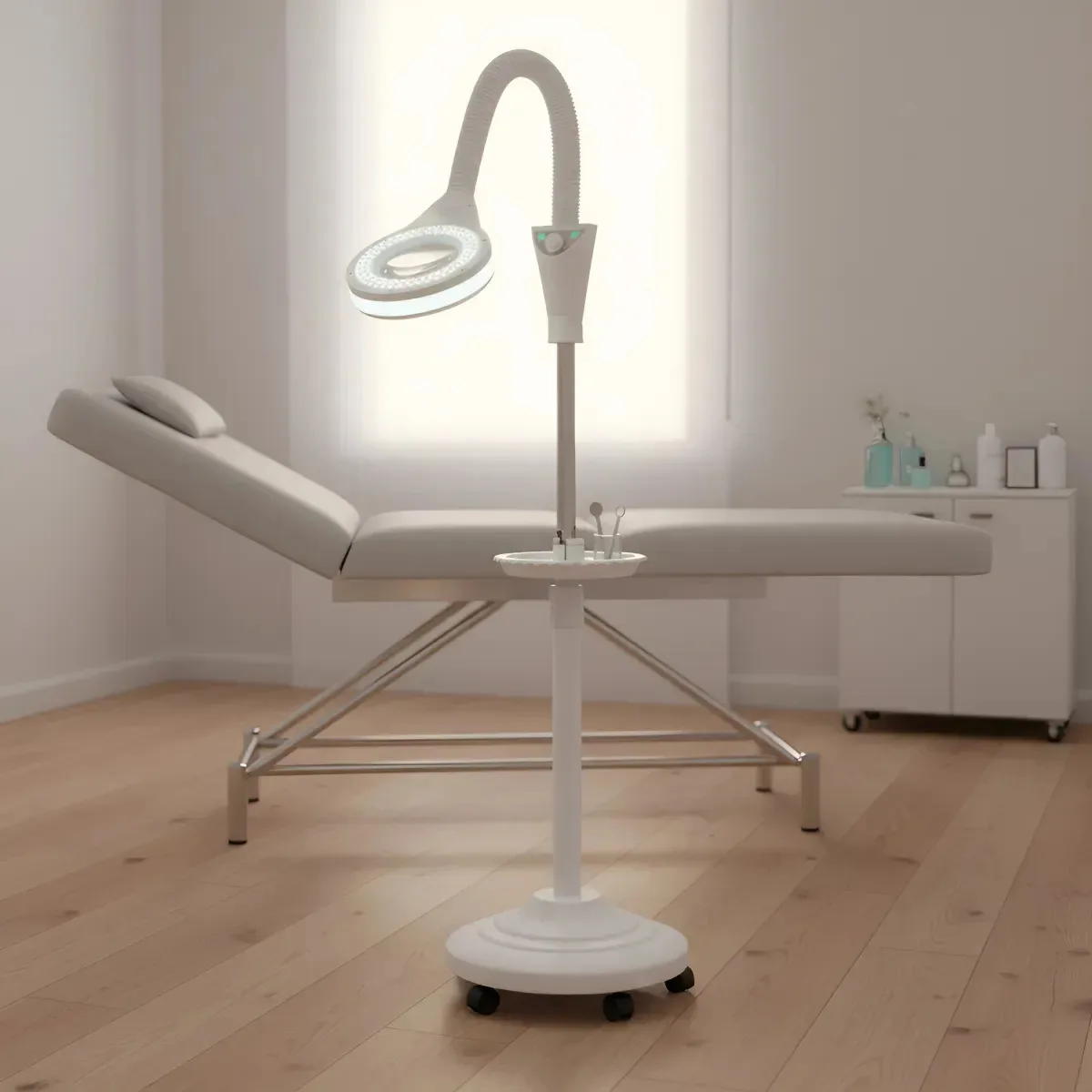 Abajur De Chao Lupa 5x Led Articulada Clinica Estetica