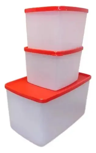 Tupperware Kit Organização De Freezer Congelador N1 Tampa Vermelha