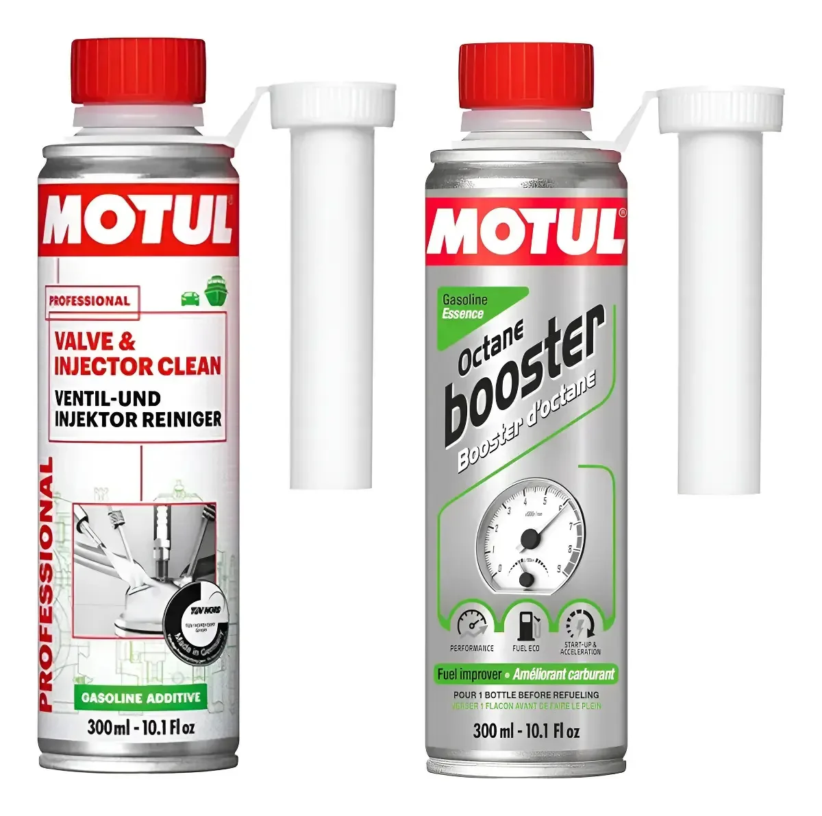 Aditivo Gasolina Limpa Bicos + Octane Booster Motul Kit