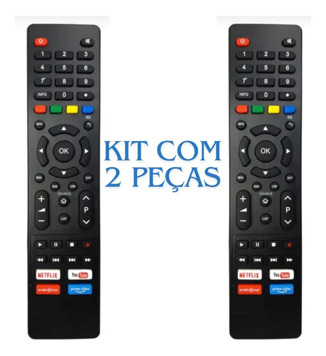 Kit 2 Controles Remoto Lelong SKY9028 para TV Philco PH43N91DS9W PTV32G52