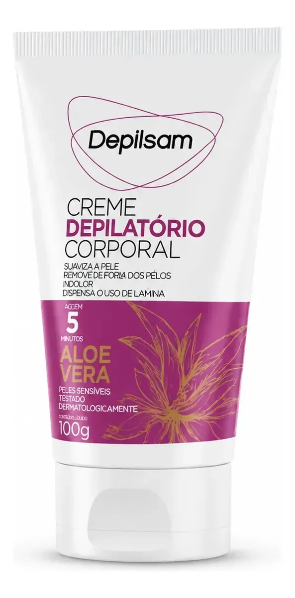 Creme Depilatório Corporal Aloe Vera 100g Depilsam Sensível