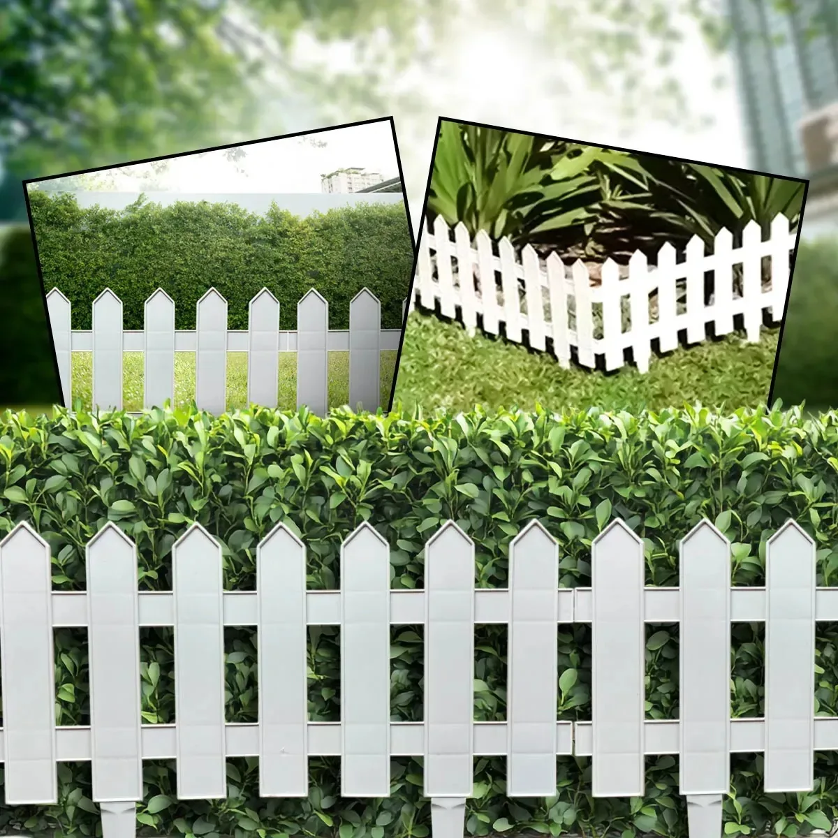 Kit 9 Cercas Decorativa Jardim Inglês Cerquinhas Branca Modular Encaixável Expansível Com Conectores
