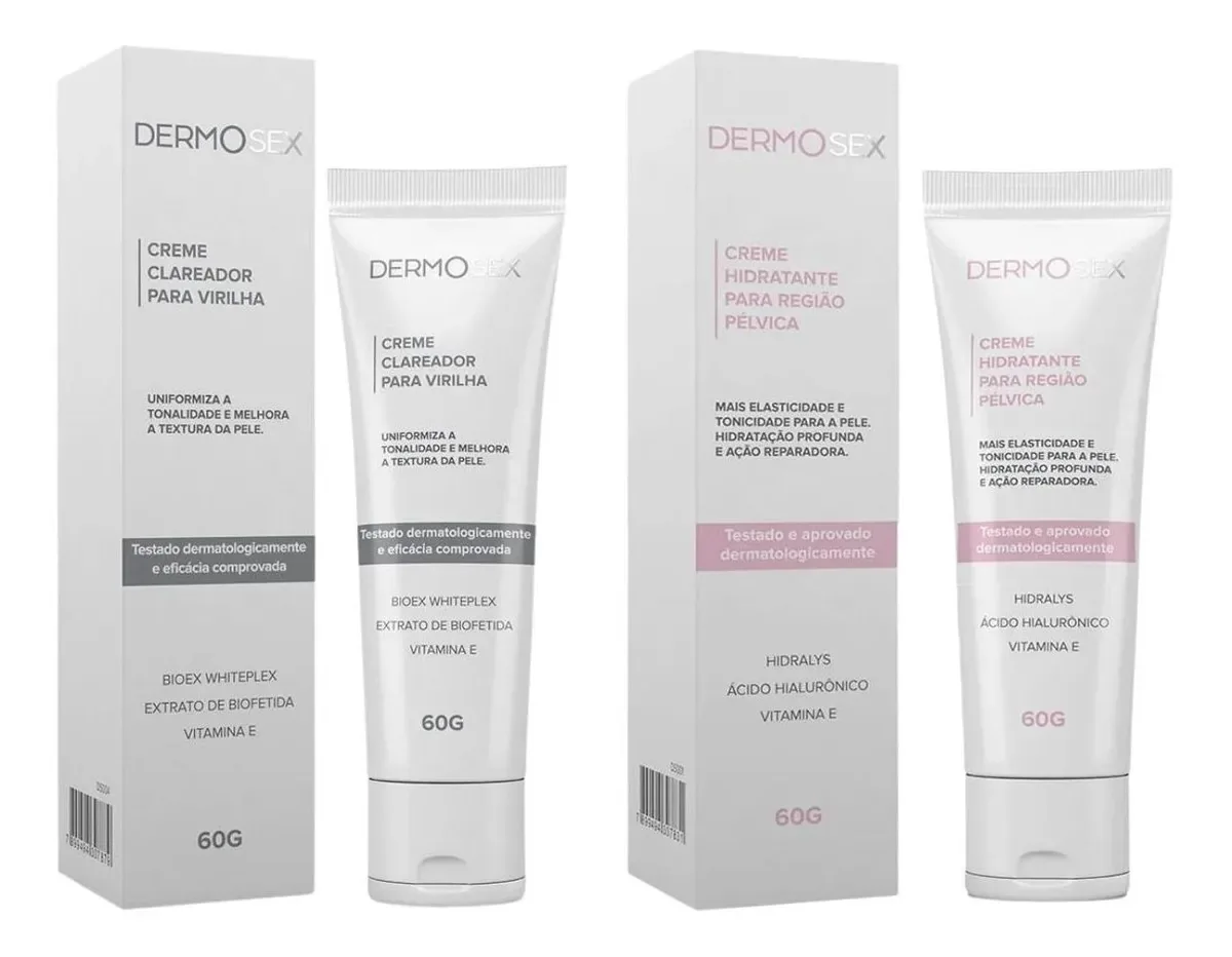 Kit Clareador Intimo E Corporal E Hidratante Cuidado Pelvico