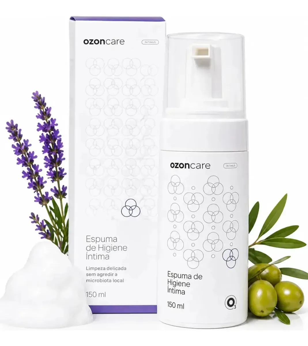 Espuma Higiene Íntima Feminina Refrescante Ozonizado 150ml