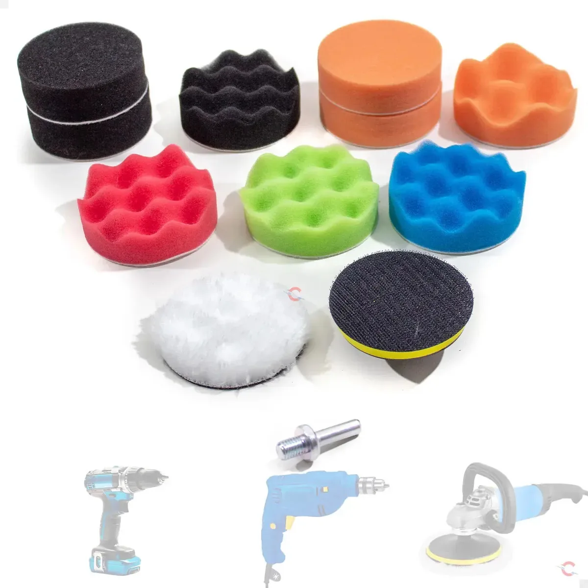 Kit De Boinas Para Polimento Automotivo 3 Polegadas 12 Peças
