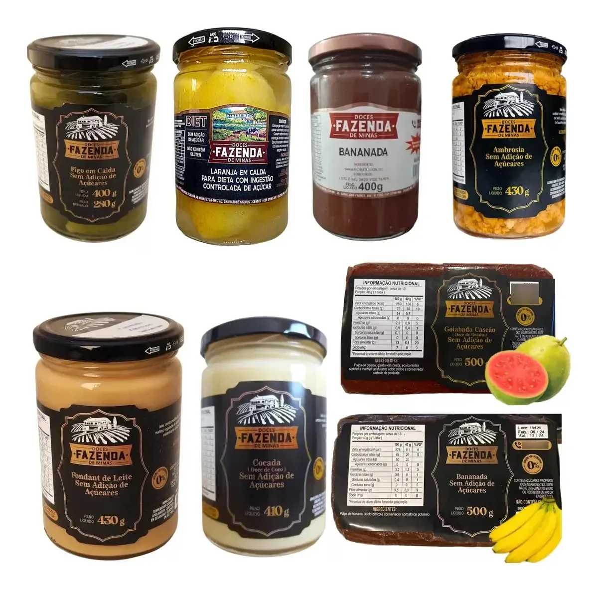 Combo Guloseimas Diet Zero Açúcar - Frutas E Ao Leite 8 Un