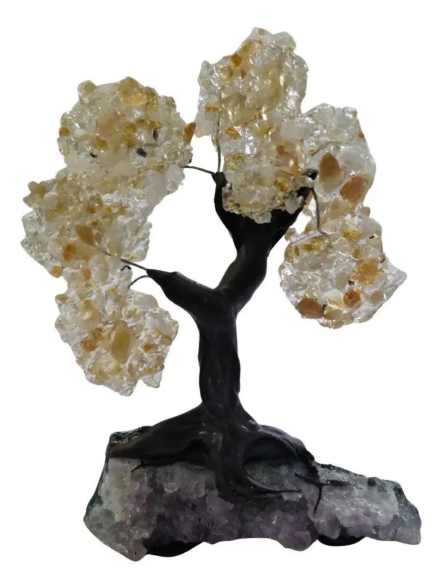 Árvore De Pedras De Citrino Presente E Decoração