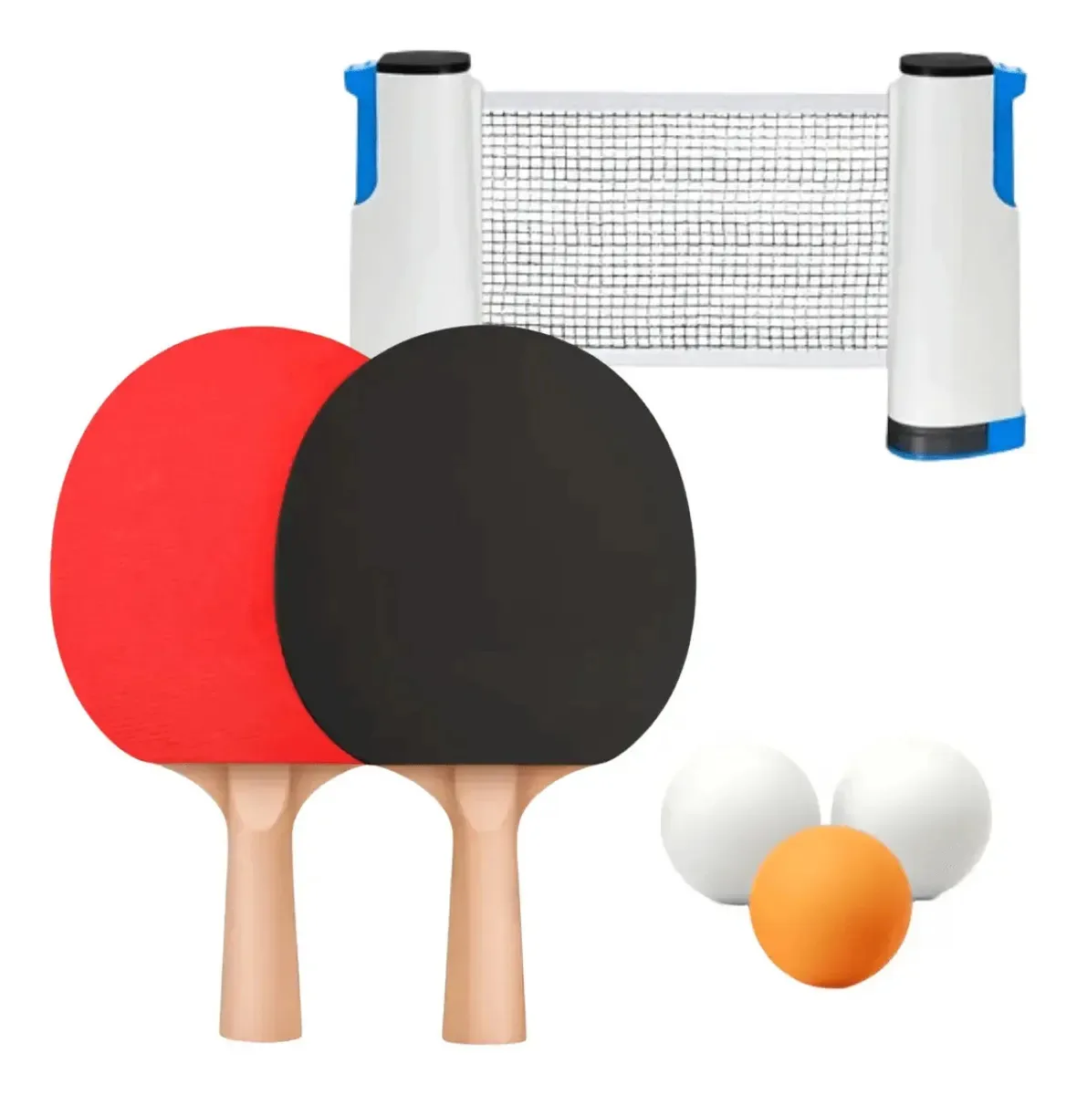 Kit Completo 2 Raquetes Rede Ping Pong Tenis Mesa Premium