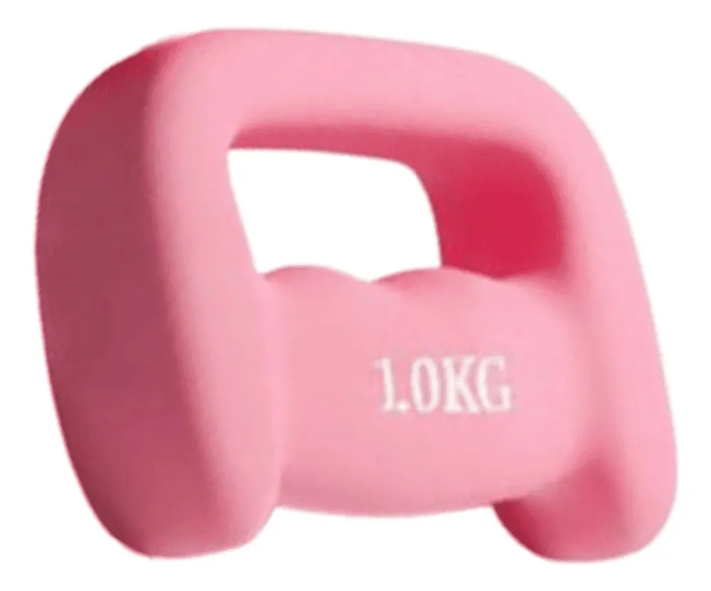 Boxing Dumbell 1kg Revestido Musculacao Fitness Exercicio Rosa