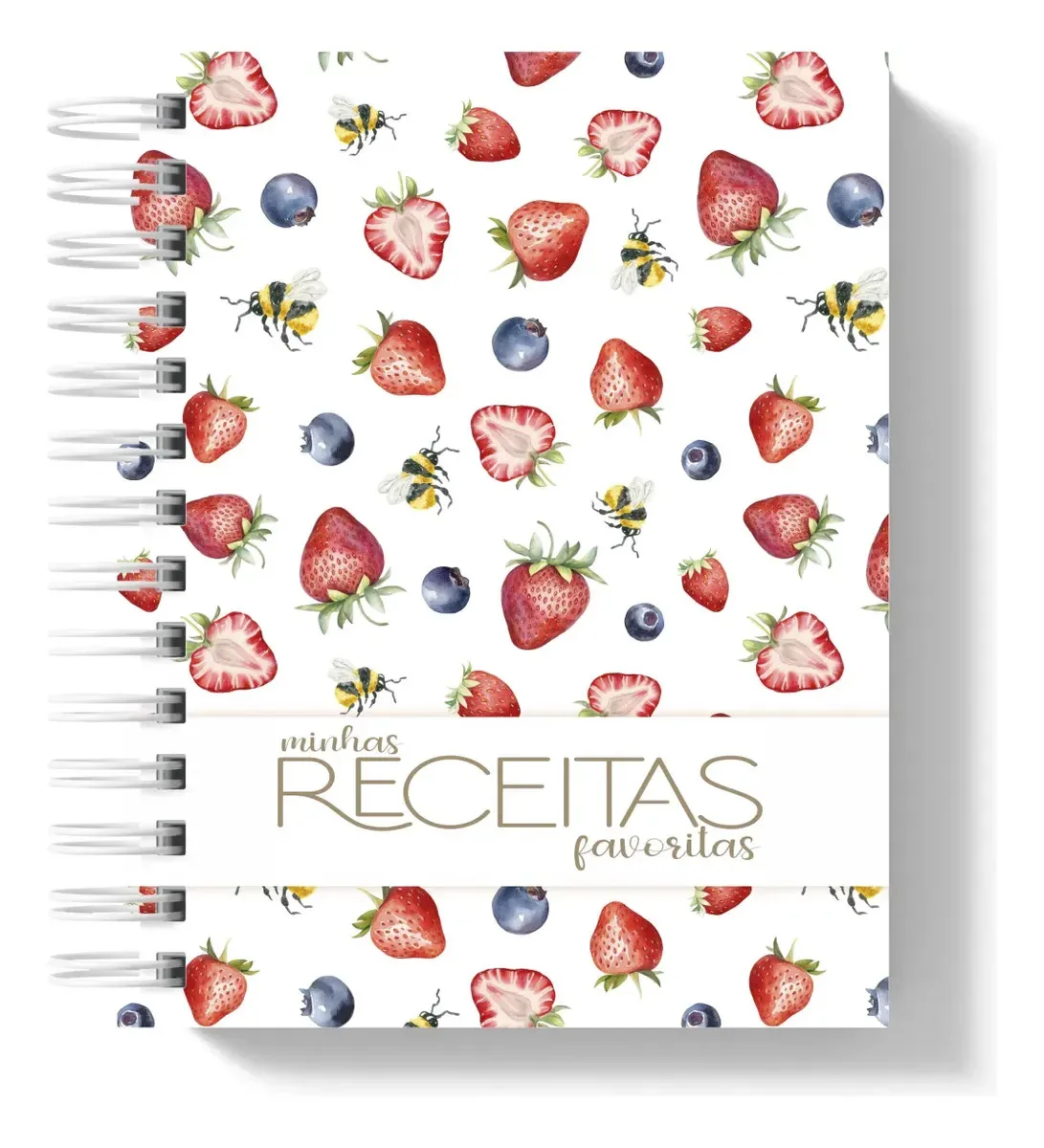 Caderno De Receitas Minhas Receitas Favoritas - Capa Limão Morango