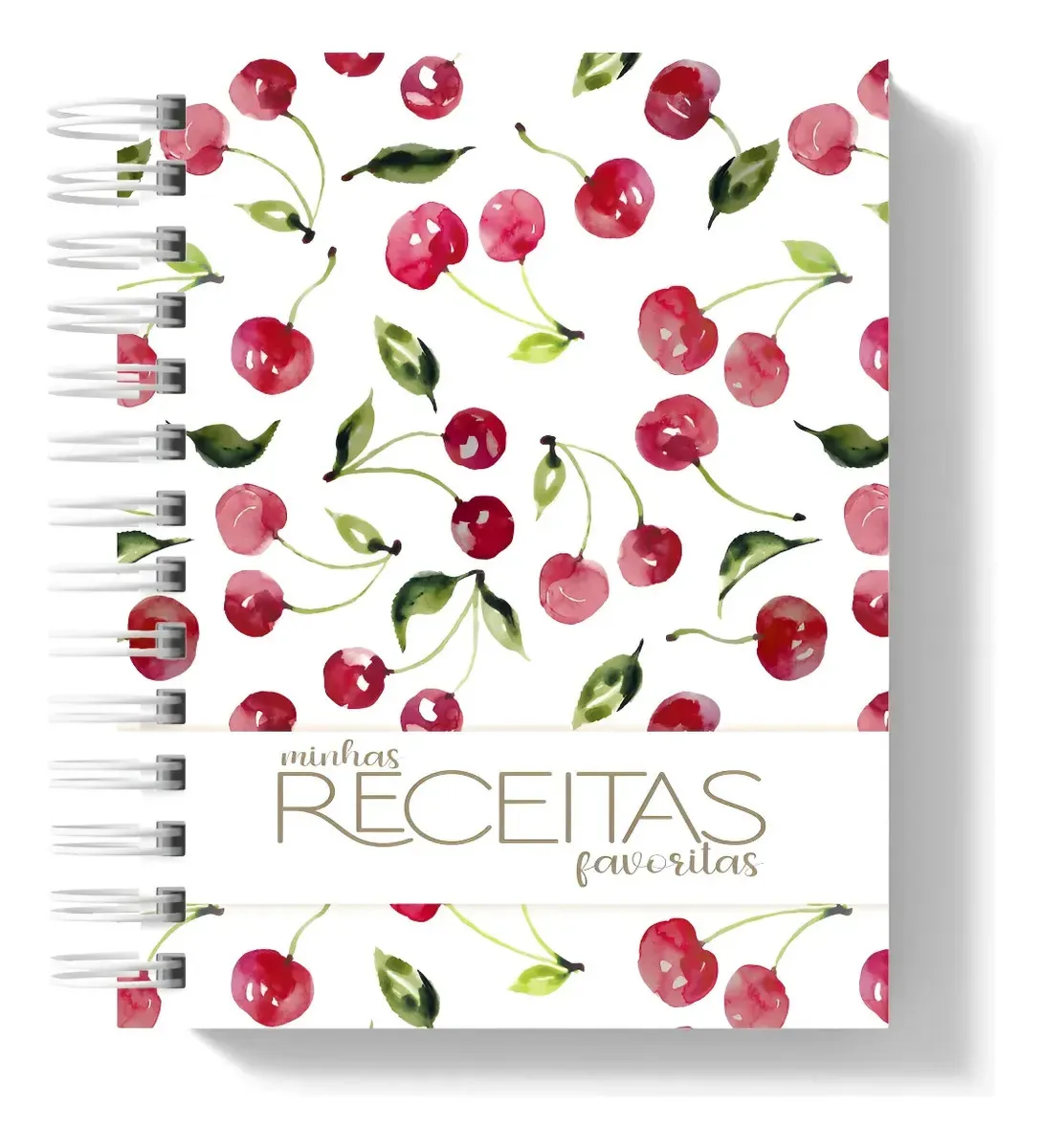 Caderno De Receitas Minhas Receitas Favoritas - Capa Limão Cereja