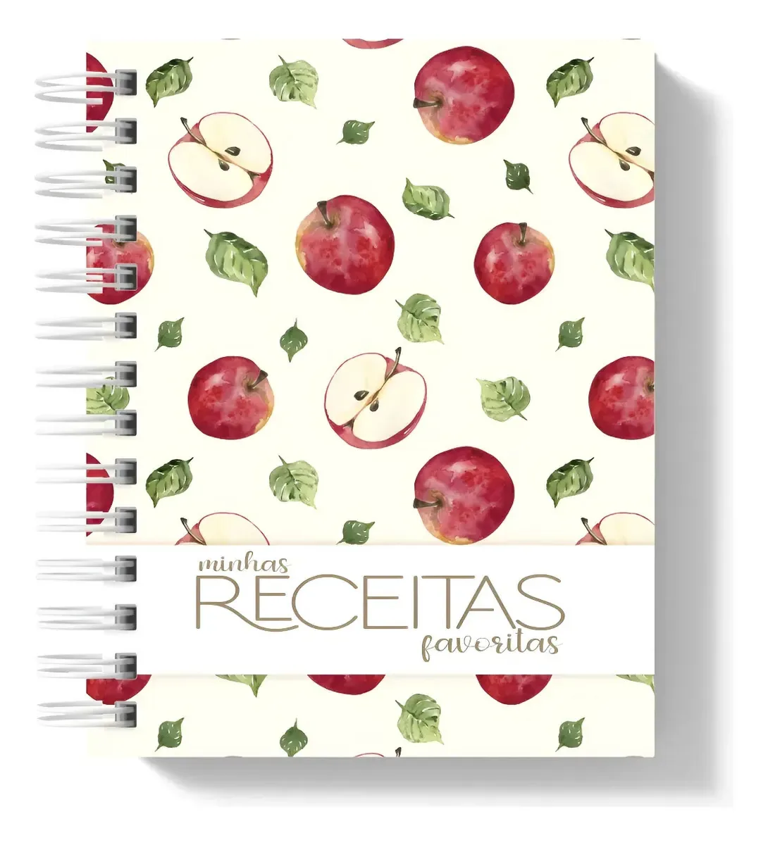 Caderno De Receitas Minhas Receitas Favoritas Coleção Frutas Maça