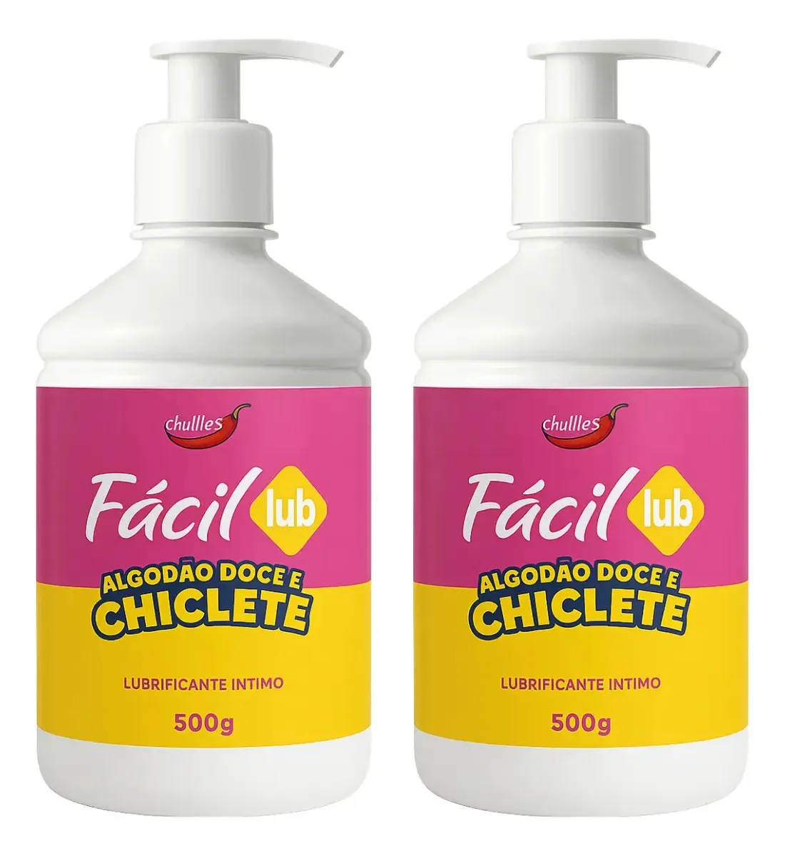 Kit 2 Géis Lubrificantes Comestíveis com Sabor de Chiclete Bubbaloo