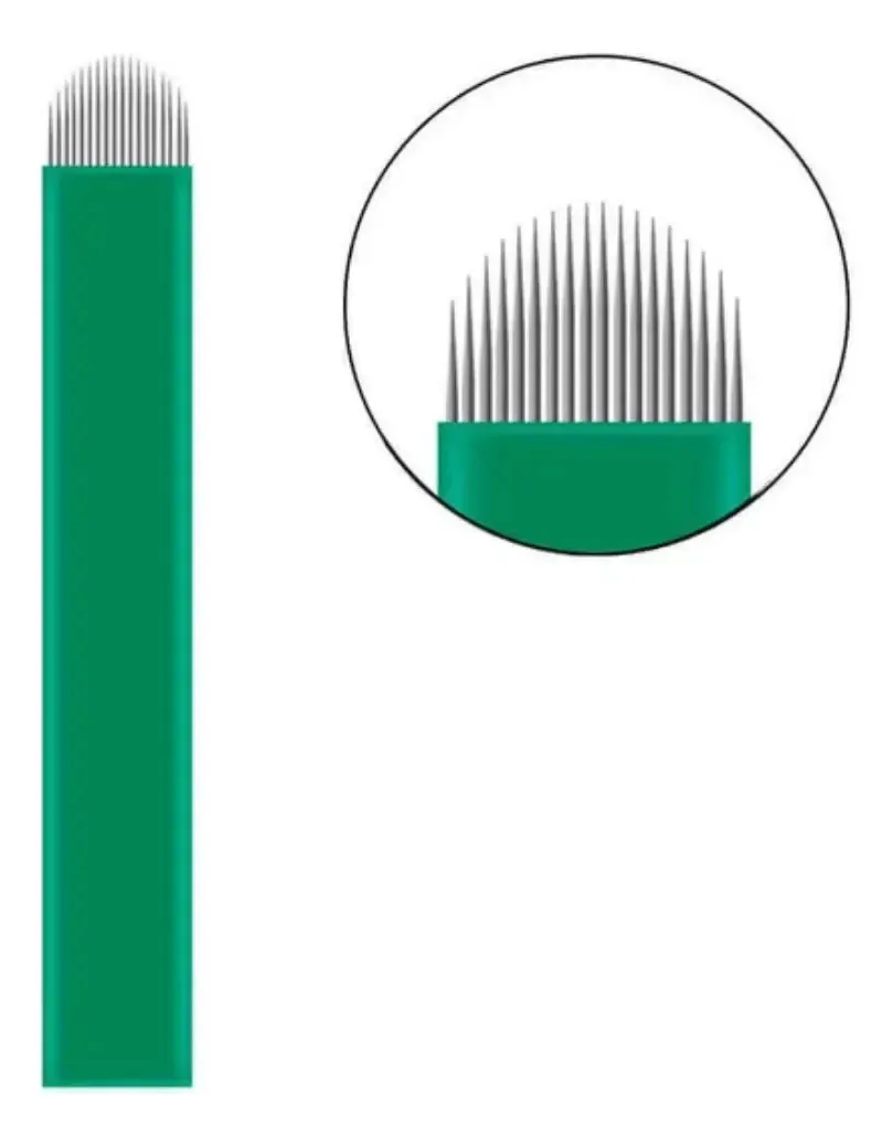 Agulha Microblading SKY U 0.15mm Flexível, Kit com 50 Unidades