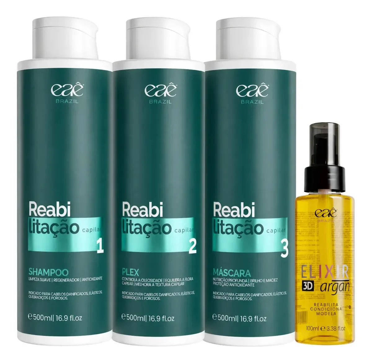 Kit Reabilitação Capilar Completo Eaê Tratamento Com Plex