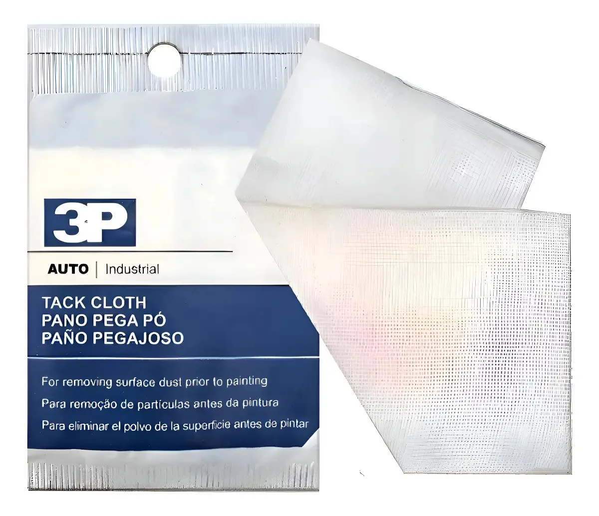 3 Pano Pega Pó Poeira Limpeza Automotiva Pintura Tack Cloth Branco