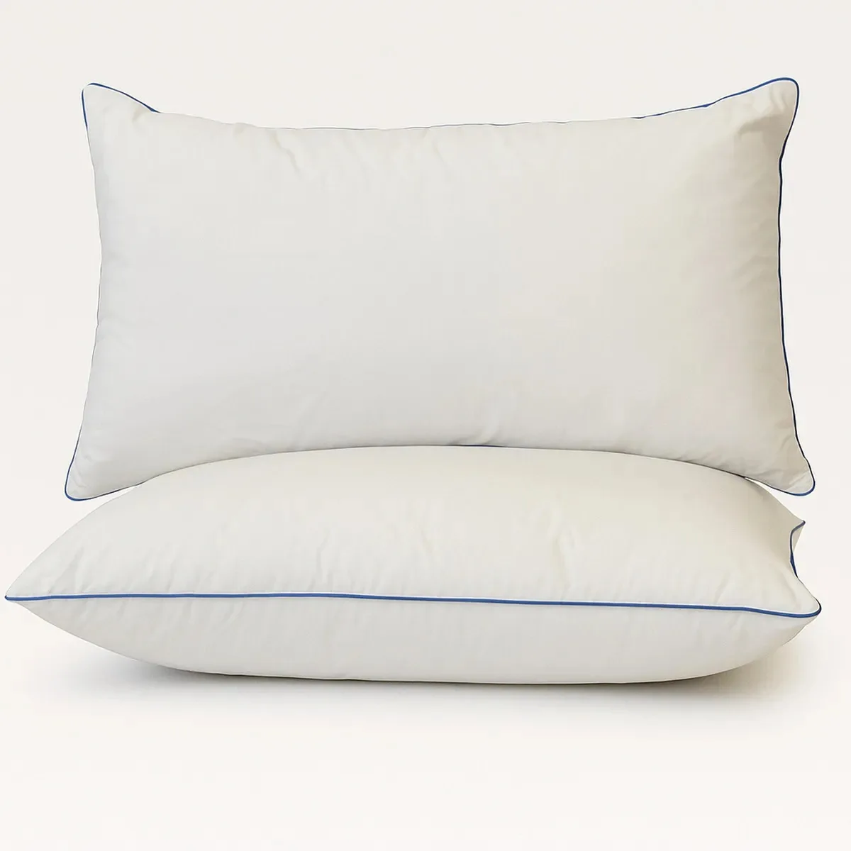 2 Travesseiros Grande Antialérgico 50x90 King Size Algodão Branco