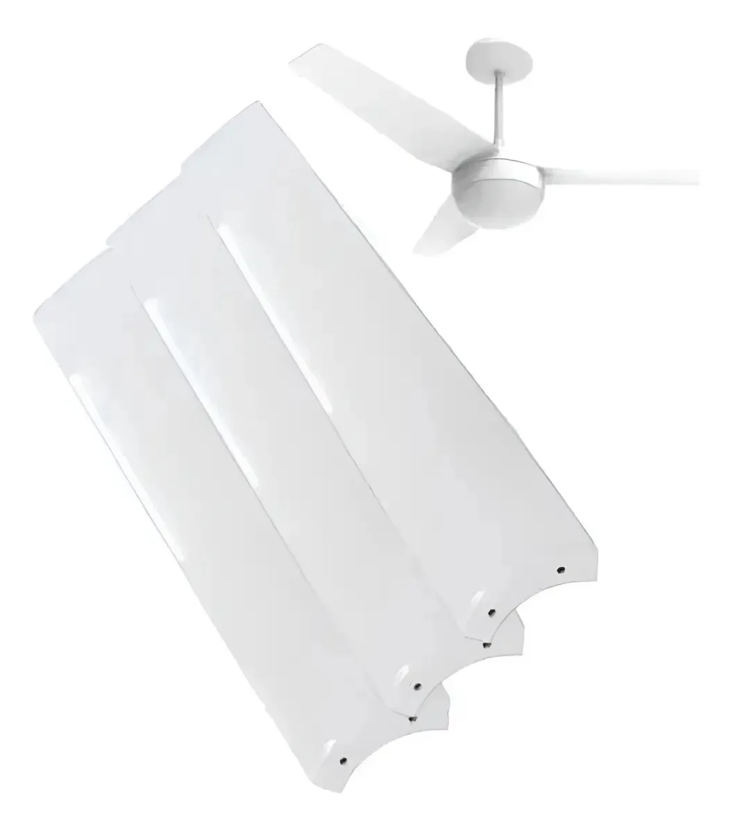 Jogo De Hélices 3 Pás Ventilador De Teto Aliseu Jet Branco Transparente