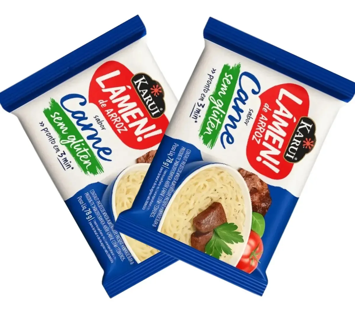 Kit 2 Lámen De Arroz Sem Glúten Karui Sabor Carne 78g