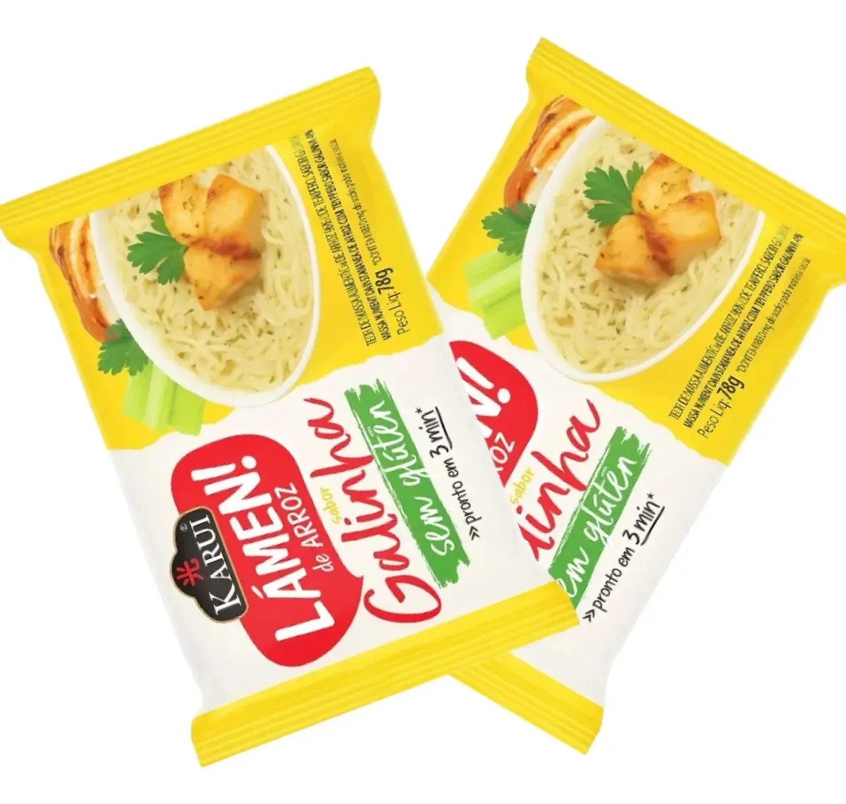 Kit 2 Lámen De Arroz Sem Glúten Karui Sabor Galinha 78g