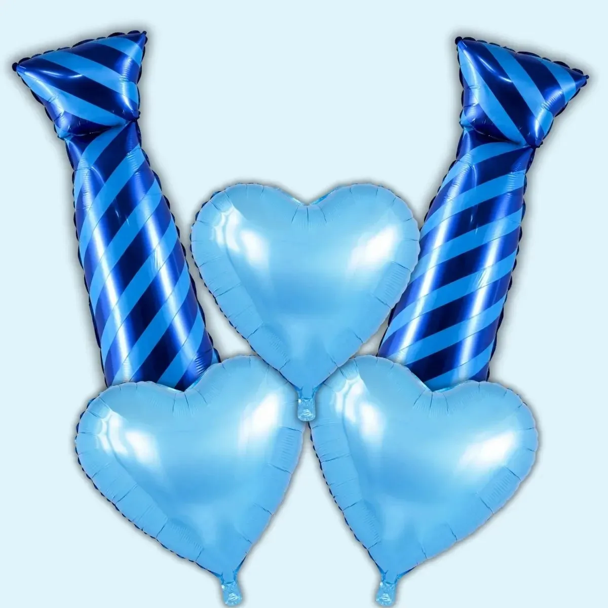 5 Balões Metalizados Decoração Festa Dia Dos Pais Azul Azul