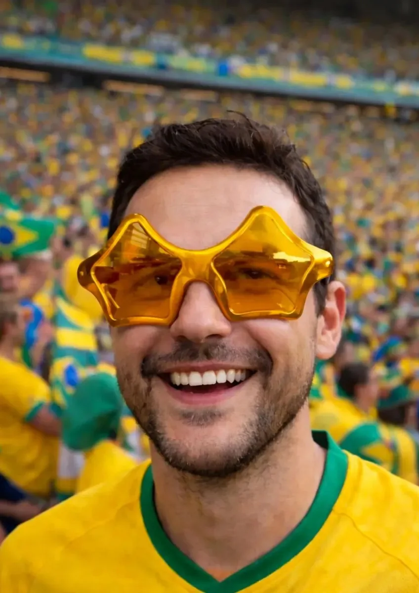 12 Óculos Estrela Festa Sortidos Verde, Amarelo E Azul Colorido Estrela