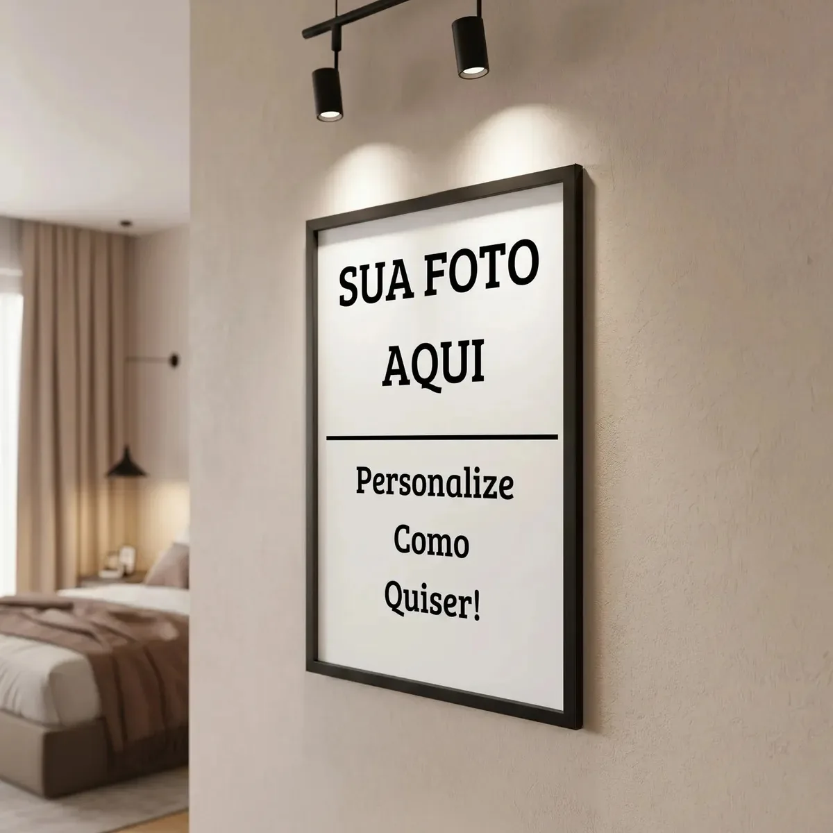 Quadro Decorativo Arte Personalize Como Quiser Quarto Hall Quadro Decorativo Personalizado Com Moldura Preta