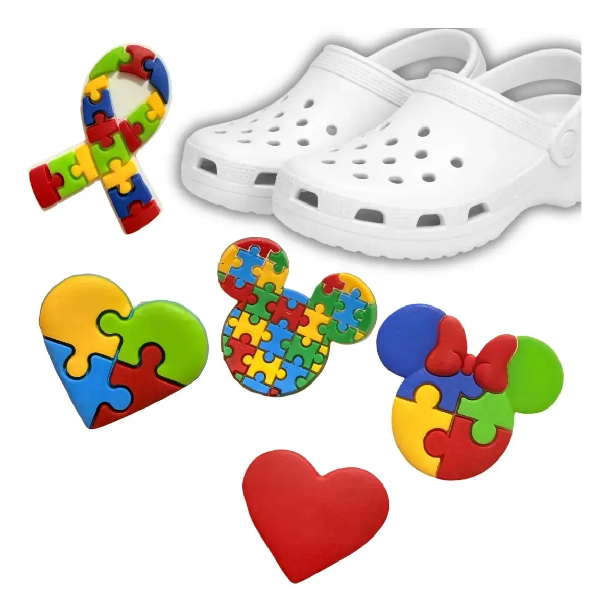 Kit De 5 Pins De Crocs Divertidos Emborrachados Do Colorido