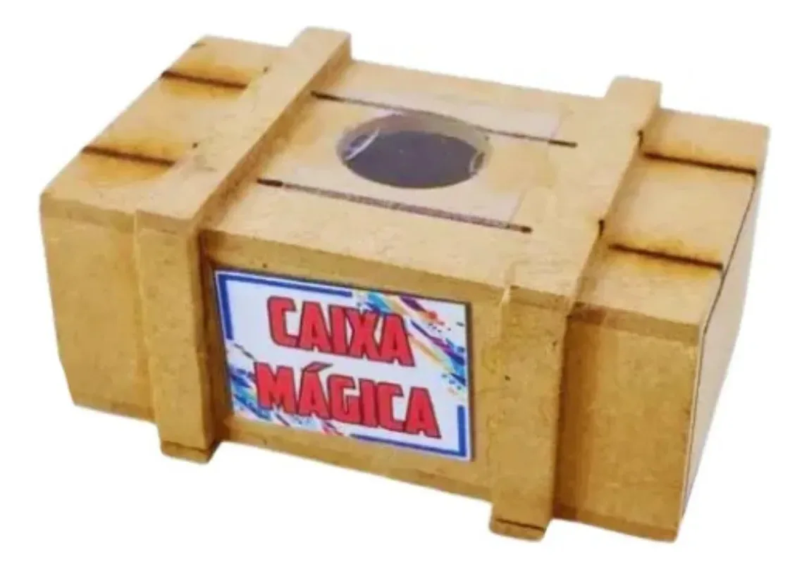Caixa Mágica Mdf Tente Abrir Truque Pegadinha Brincadeira
