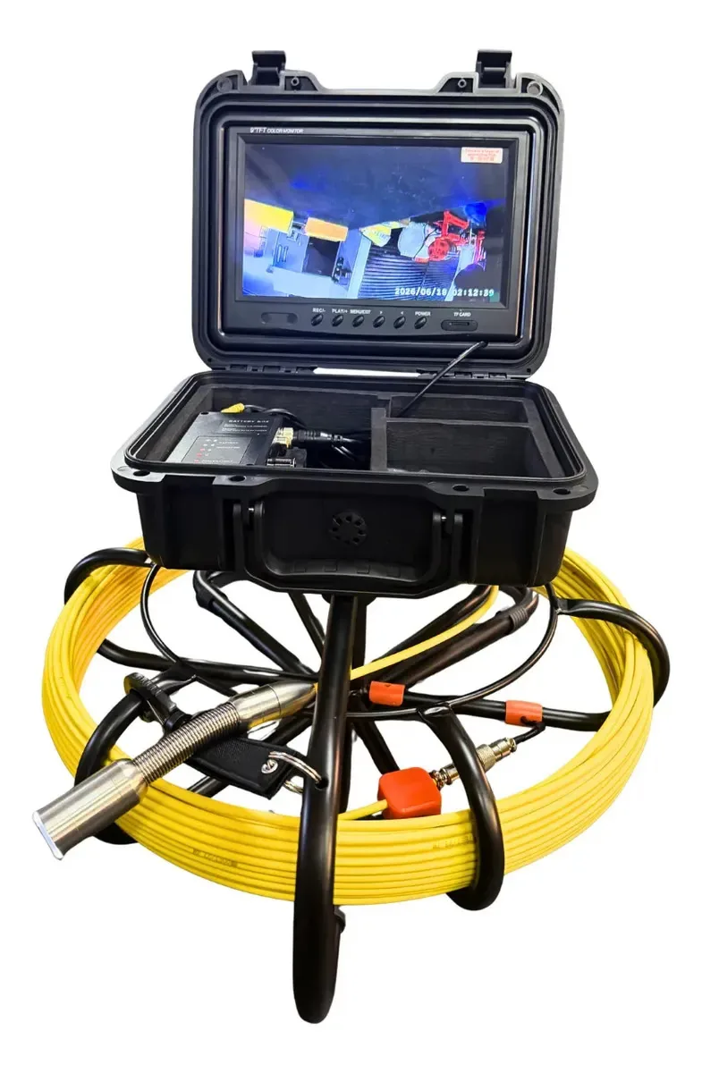 Câmera De Inspeção Tubulação Esgoto 30m Lcd 9'' Fleximill