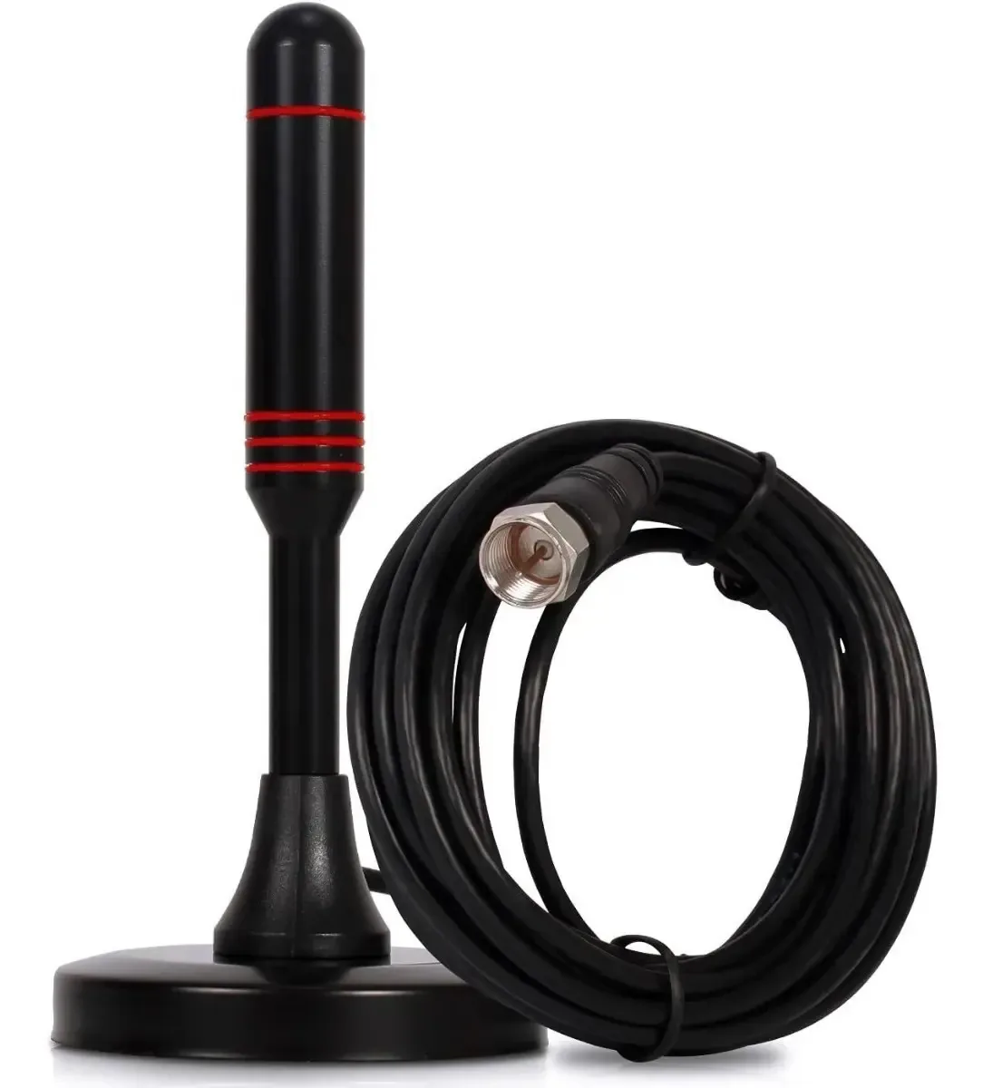 Antena Tv Digital Conversor Hdtv Uhf Base Magnética 3 Metros