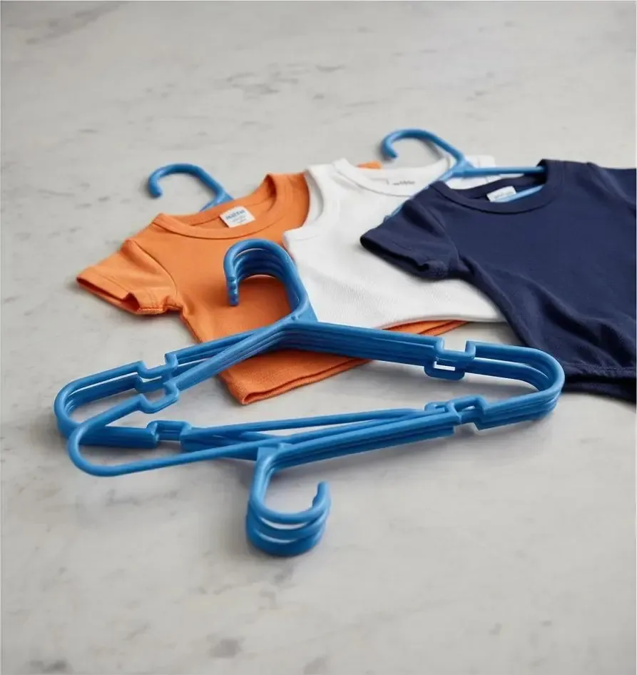 Kit Cabide Infantil Bebê com 50 Unidades Rosa Reforçado